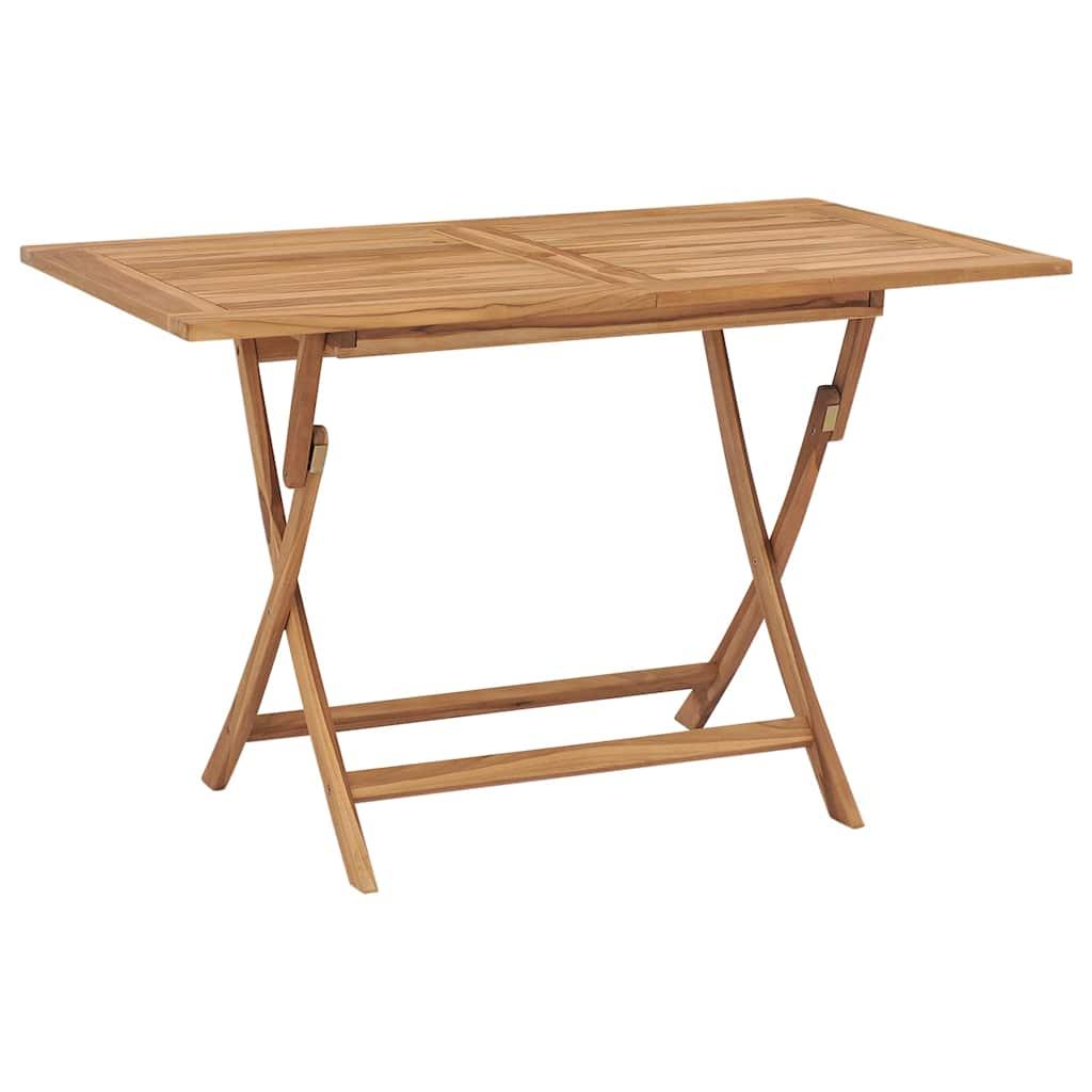 Conjunto de comedor de jardín de 7 piezas, 200 x 100 cm, madera maciza de teca