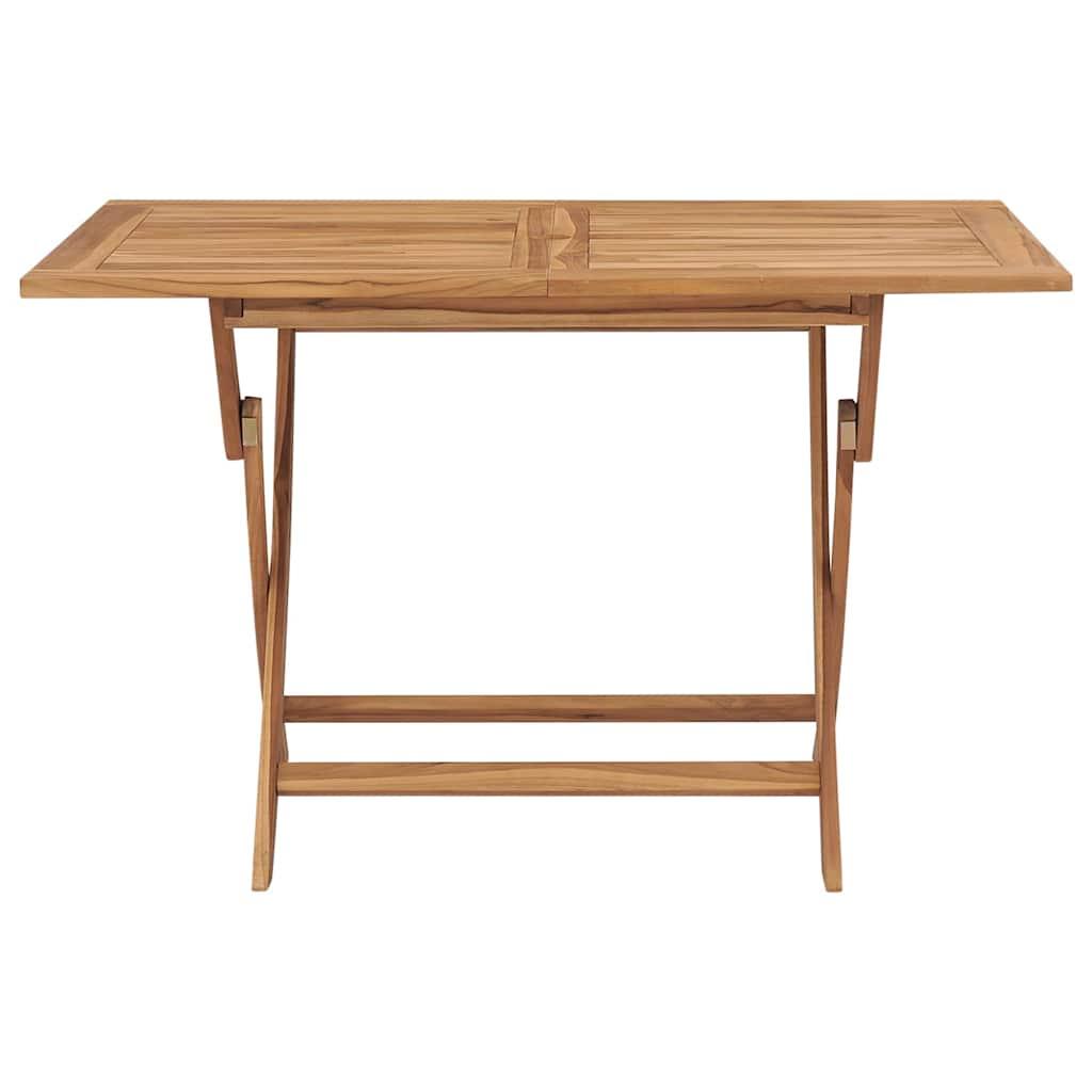 Conjunto de comedor de jardín de 7 piezas, 200 x 100 cm, madera maciza de teca