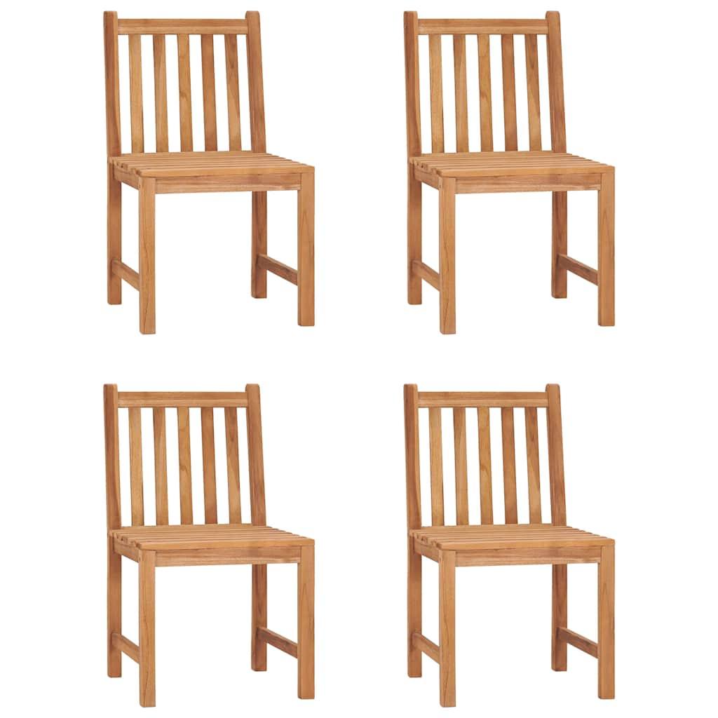 Conjunto de comedor de jardín de 5 piezas, 140 x 80 cm, madera maciza de teca