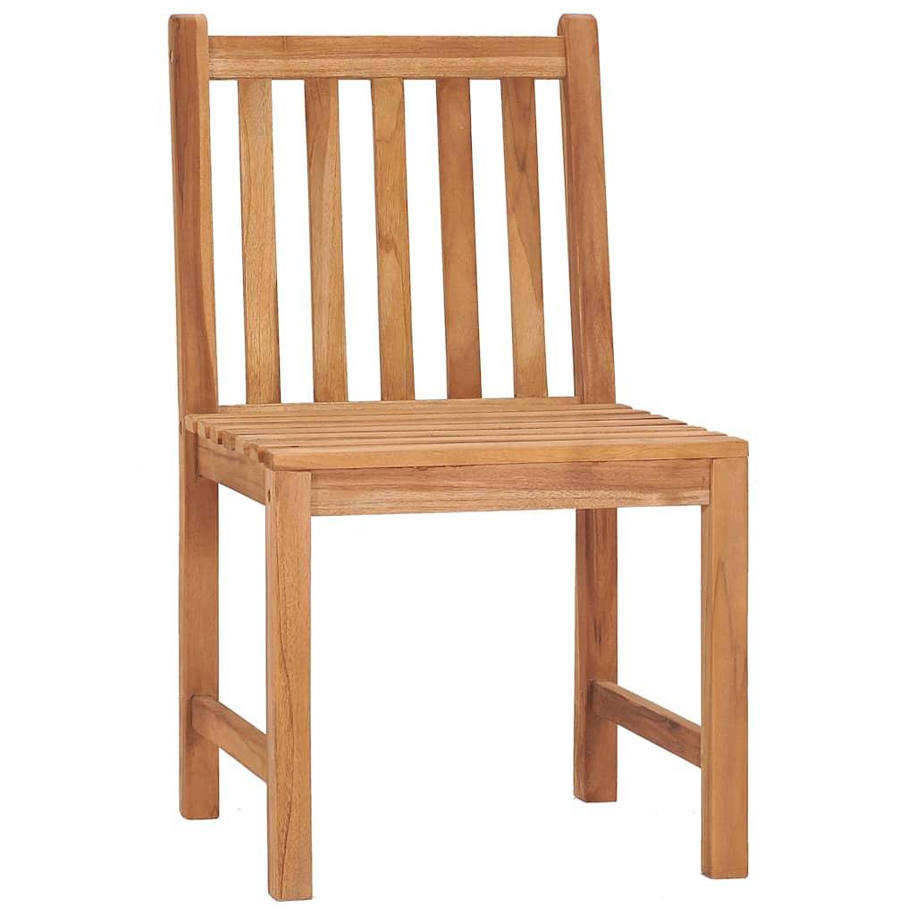 Conjunto de comedor de jardín de 5 piezas, 140 x 80 cm, madera maciza de teca