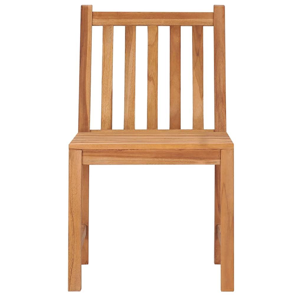 Conjunto de comedor de jardín de 5 piezas, 140 x 80 cm, madera maciza de teca