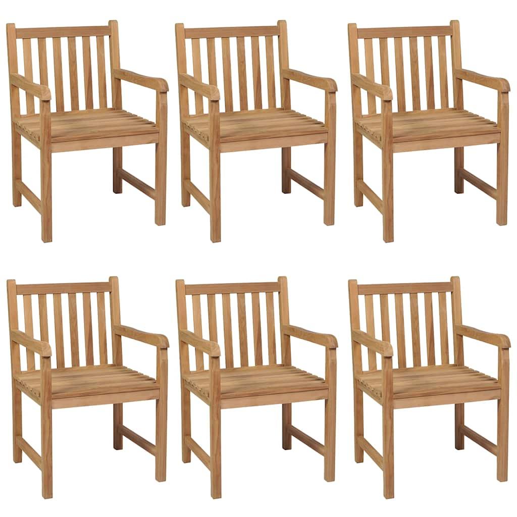 Conjunto de comedor de jardín de 7 piezas, 200 x 100 cm, madera maciza de teca