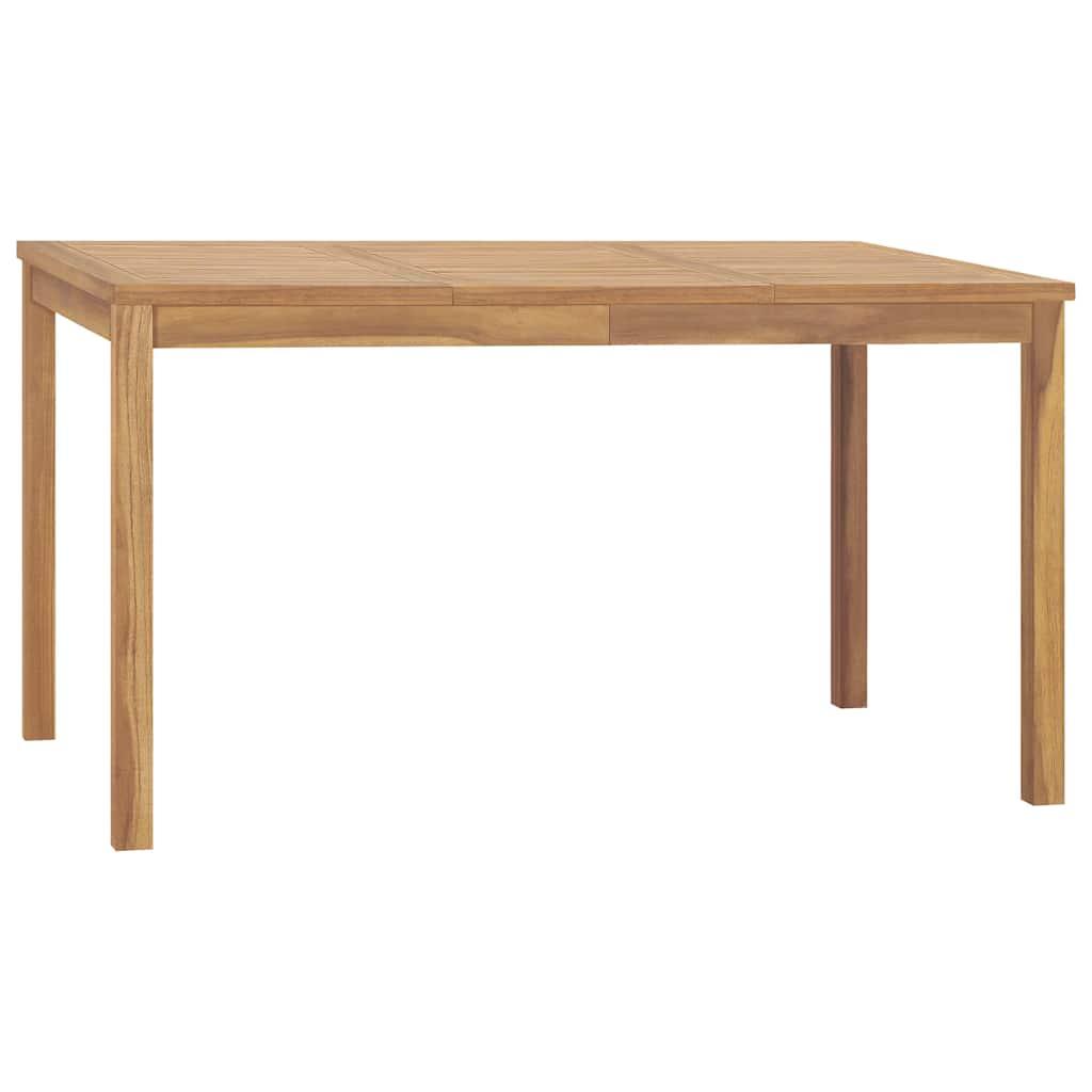 Conjunto de comedor de jardín de 7 piezas, 200 x 100 cm, madera maciza de teca