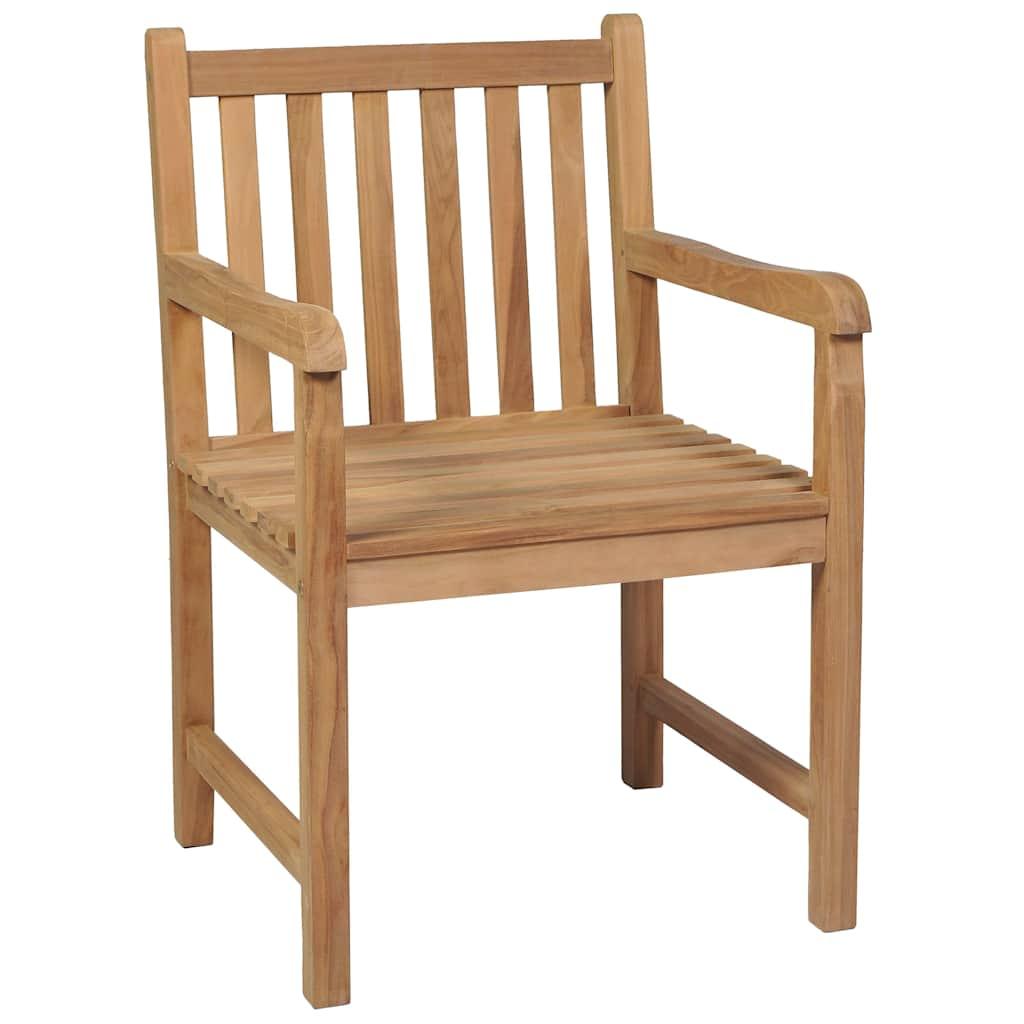 Conjunto de comedor de jardín de 7 piezas, 200 x 100 cm, madera maciza de teca