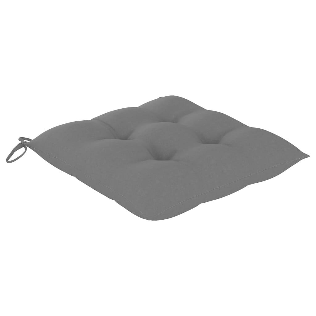 Sillas plegables 2 uds madera maciza de teca con cojines