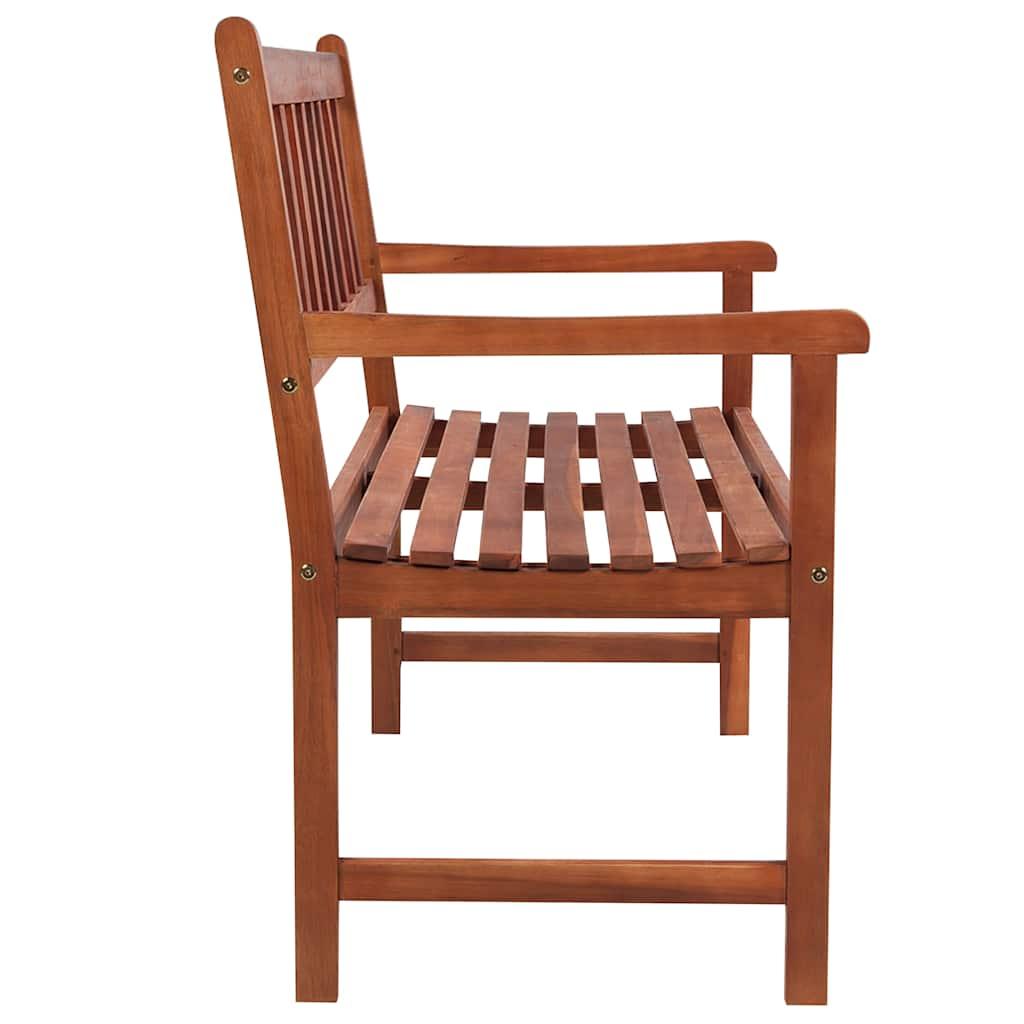 Banco de jardín con cojín madera maciza de acacia 147 cm