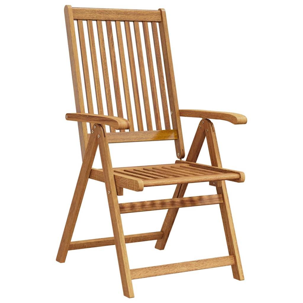 Sillas plegables, 6 unidades, 54,5 x 61,5 x 86,5 cm, madera maciza de acacia