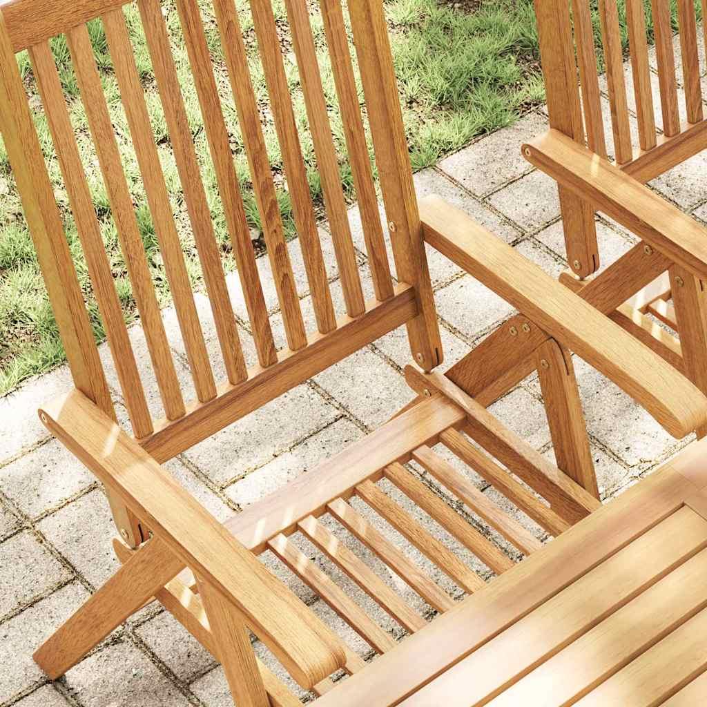 Sillas plegables, 6 unidades, 54,5 x 61,5 x 86,5 cm, madera maciza de acacia