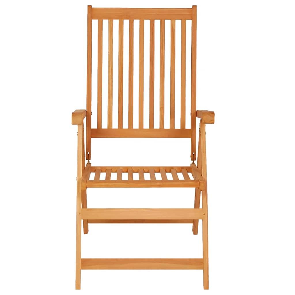 Sillas plegables 6 uds madera maciza de teca cojines azul royal