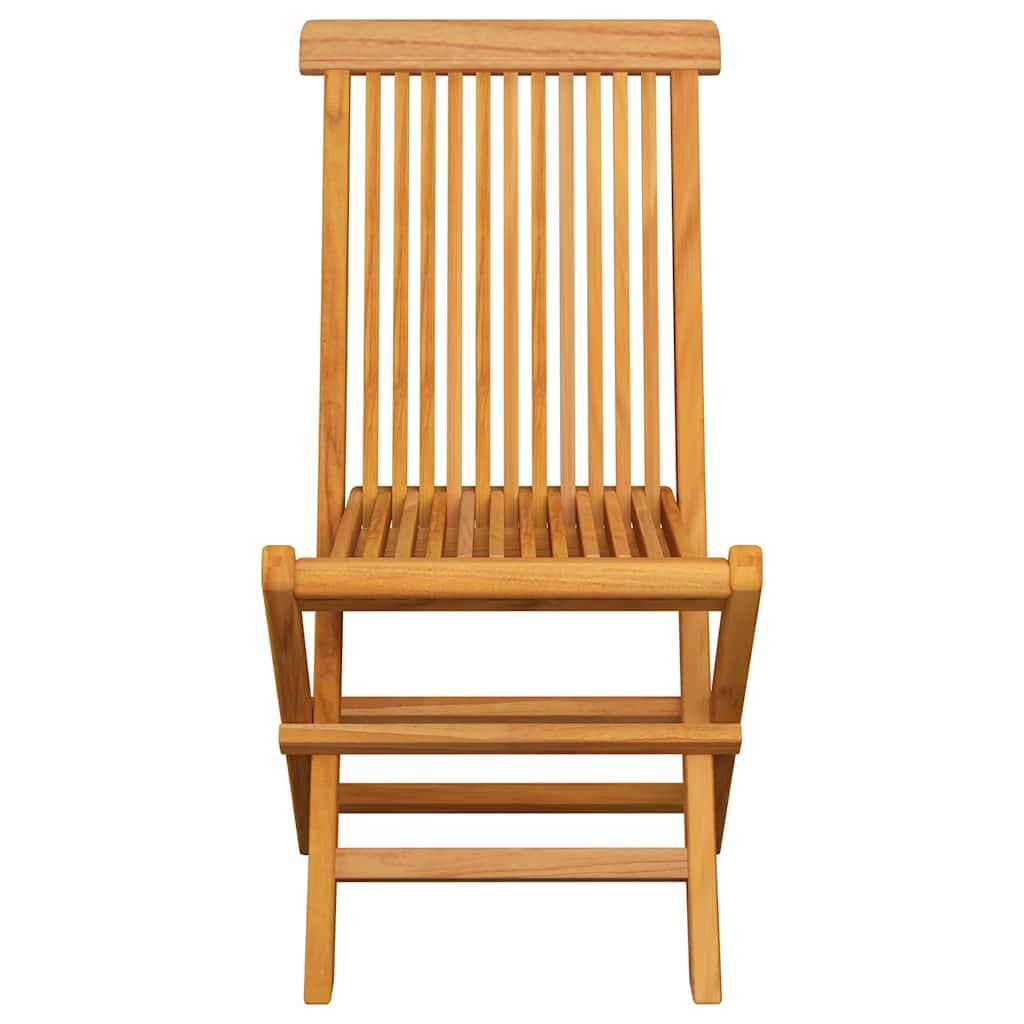 Sillas plegables con cojines color antracita, 6 unidades, madera maciza de teca