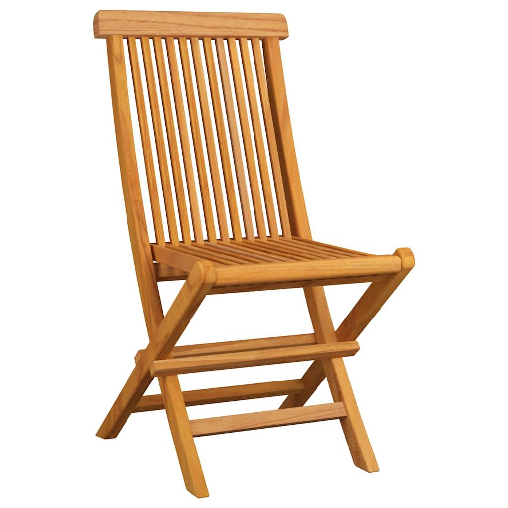 Sillas plegables con cojines color antracita, 6 unidades, madera maciza de teca