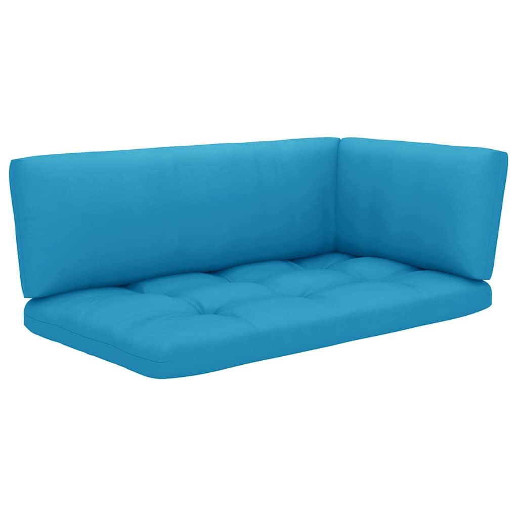 Muebles de palets 6 pzas y cojines madera pino impregnada