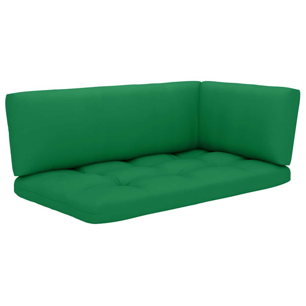 Muebles de palets 6 pzas y cojines madera pino impregnada