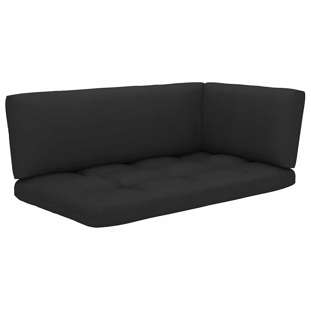 Muebles de palets 6 pzas y cojines madera pino impregnada