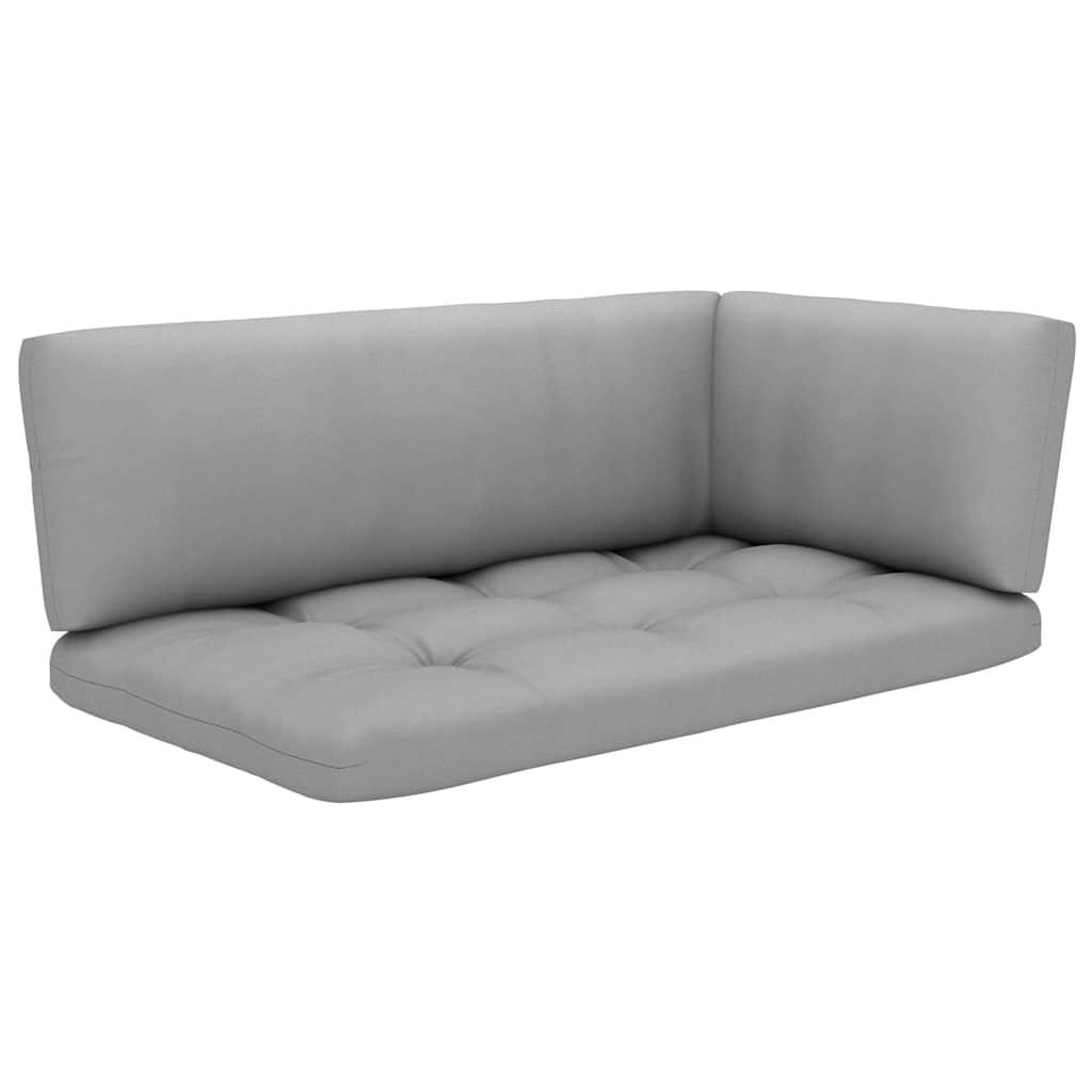 Muebles de palets 6 pzas y cojines madera pino impregnada