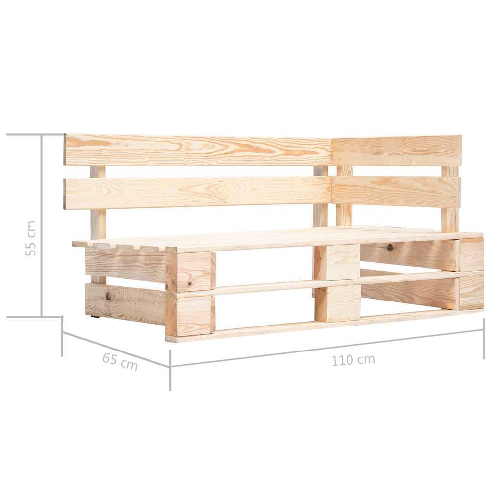 Muebles de palets 6 pzas y cojines madera pino impregnada
