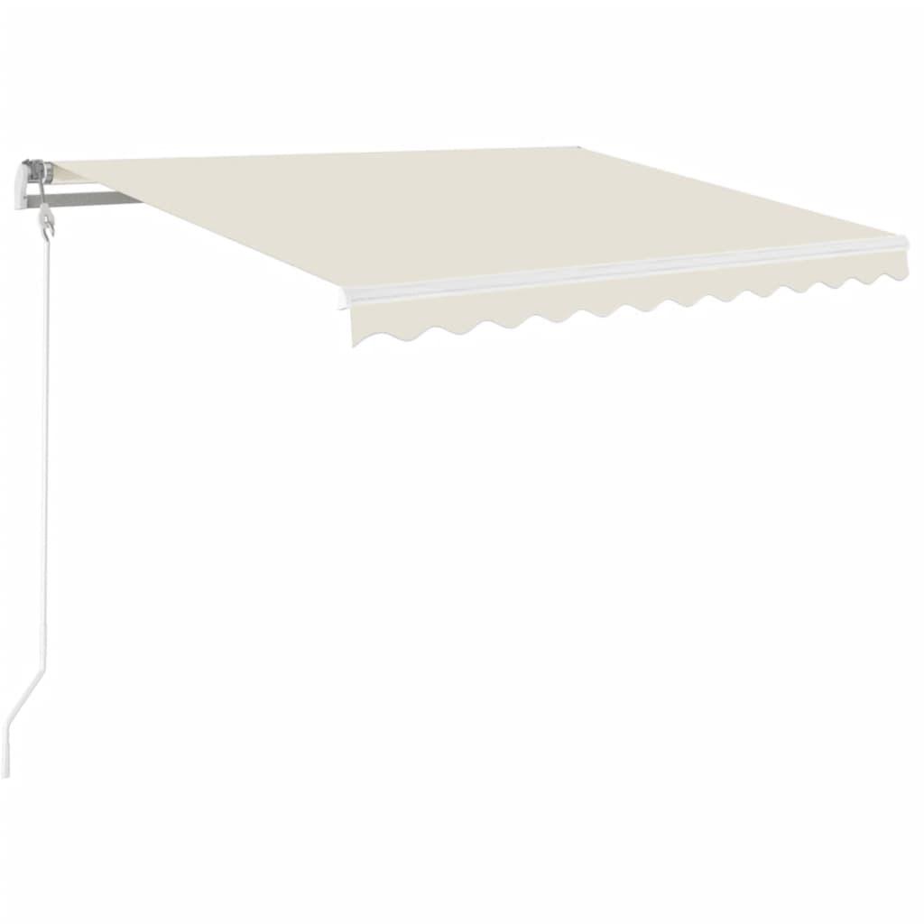 Toldo retráctil manual gris antracita y blanco 350x250 cm