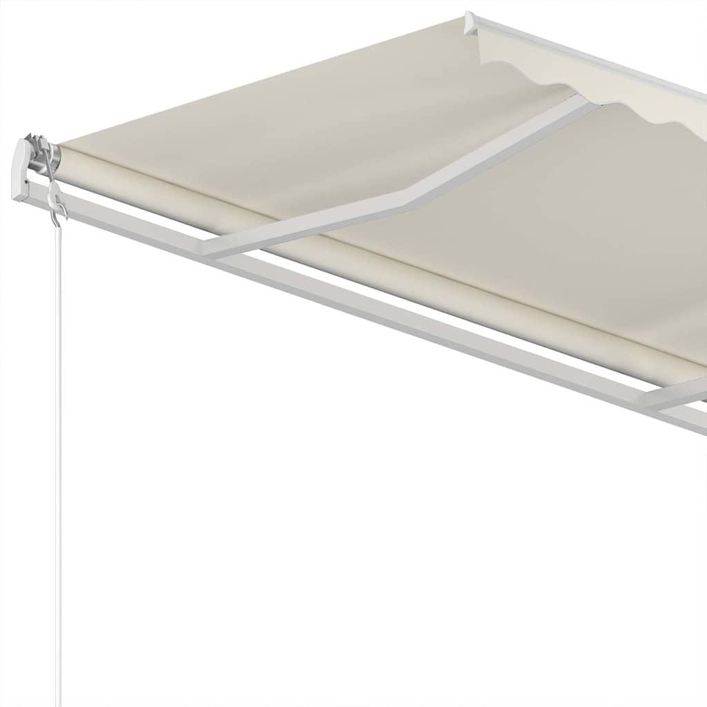 Toldo retráctil manual gris antracita y blanco 350x250 cm