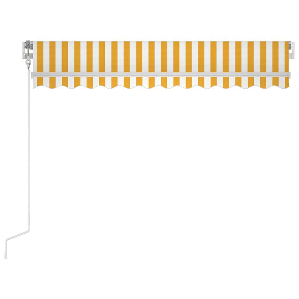 Toldo retráctil manual gris antracita y blanco 350x250 cm