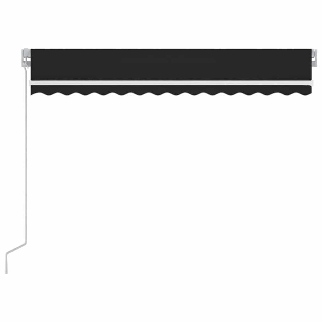 Toldo manual retráctil con LED amarillo y blanco 450x350 cm