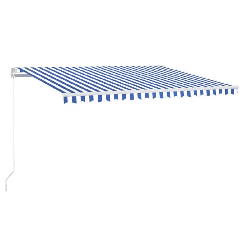 Toldo retráctil Amarillo y Naranja 400 x 350 cm Tela y Aluminio
