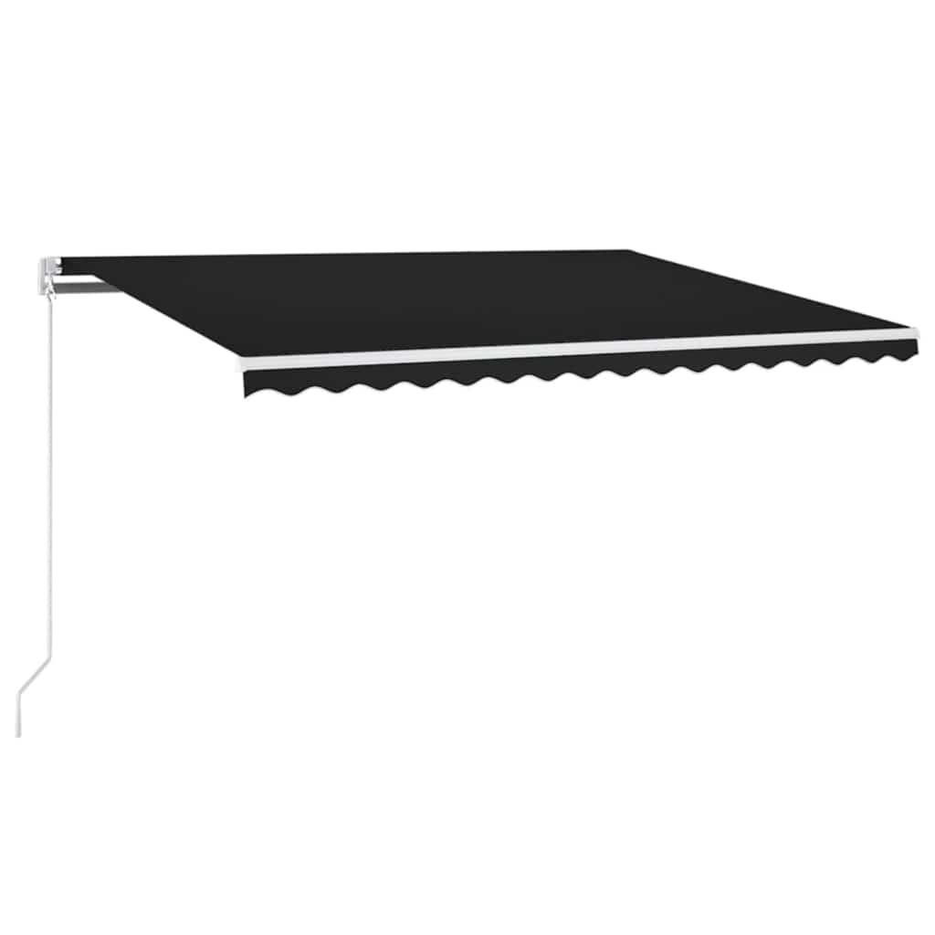 Toldo retráctil Amarillo y Naranja 400 x 350 cm Tela y Aluminio