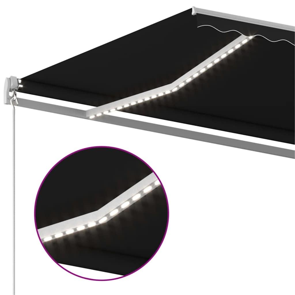 Toldo retráctil manual con LED