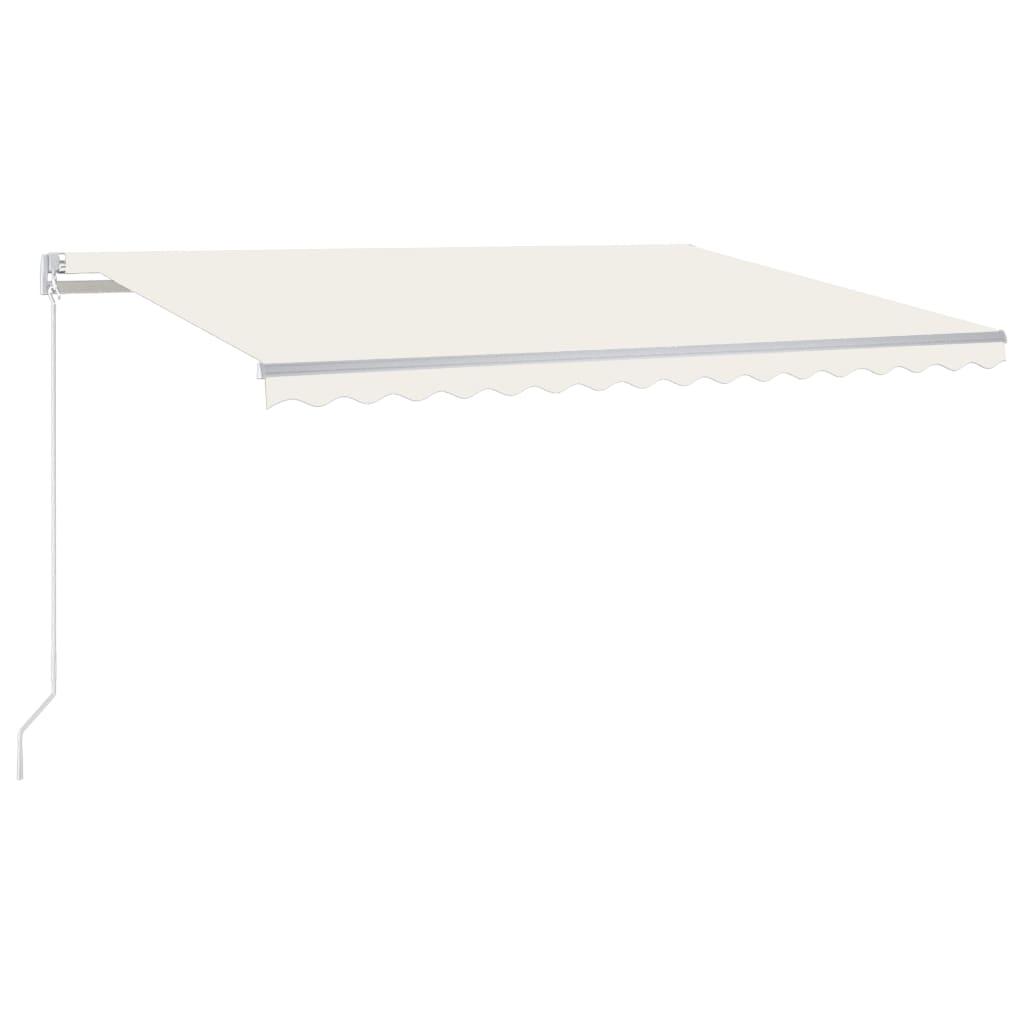 Toldo retráctil manual gris antracita y blanco 450x300 cm