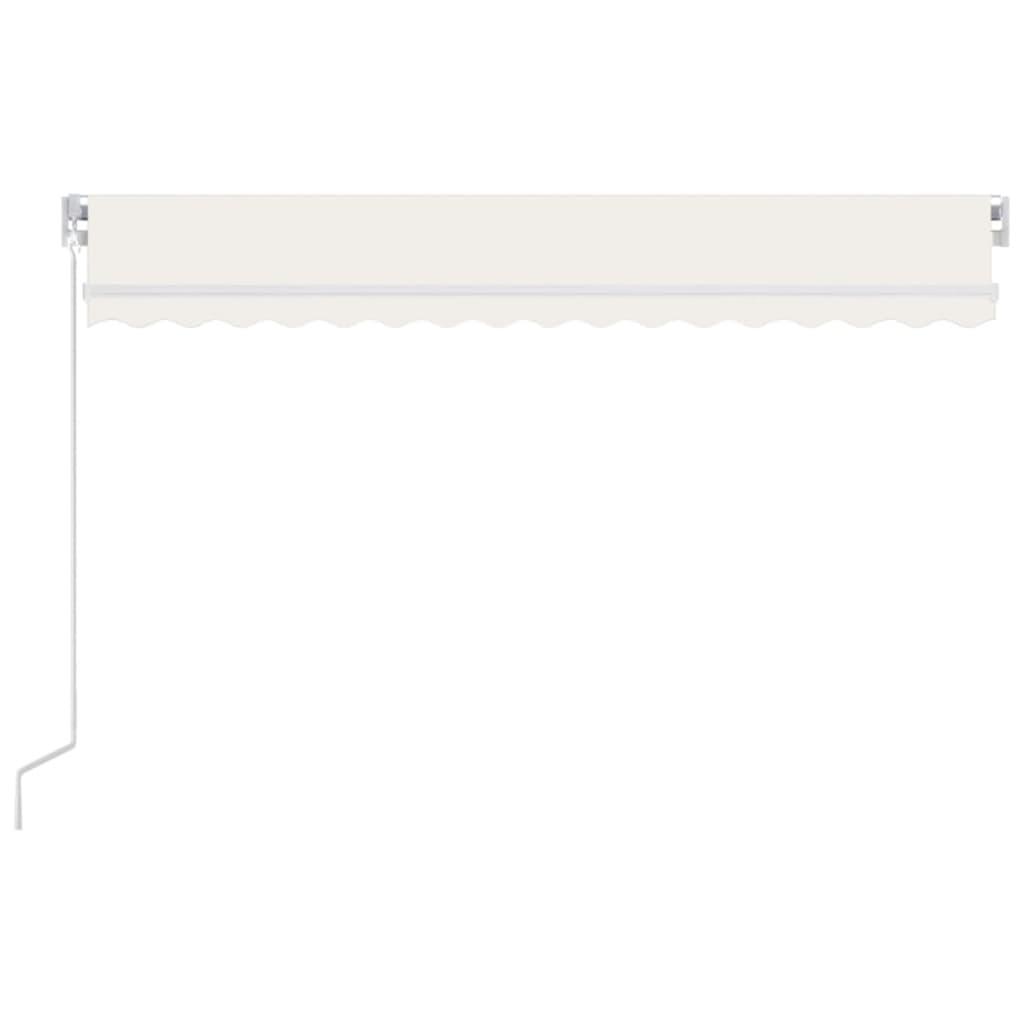 Toldo retráctil manual gris antracita y blanco 450x300 cm