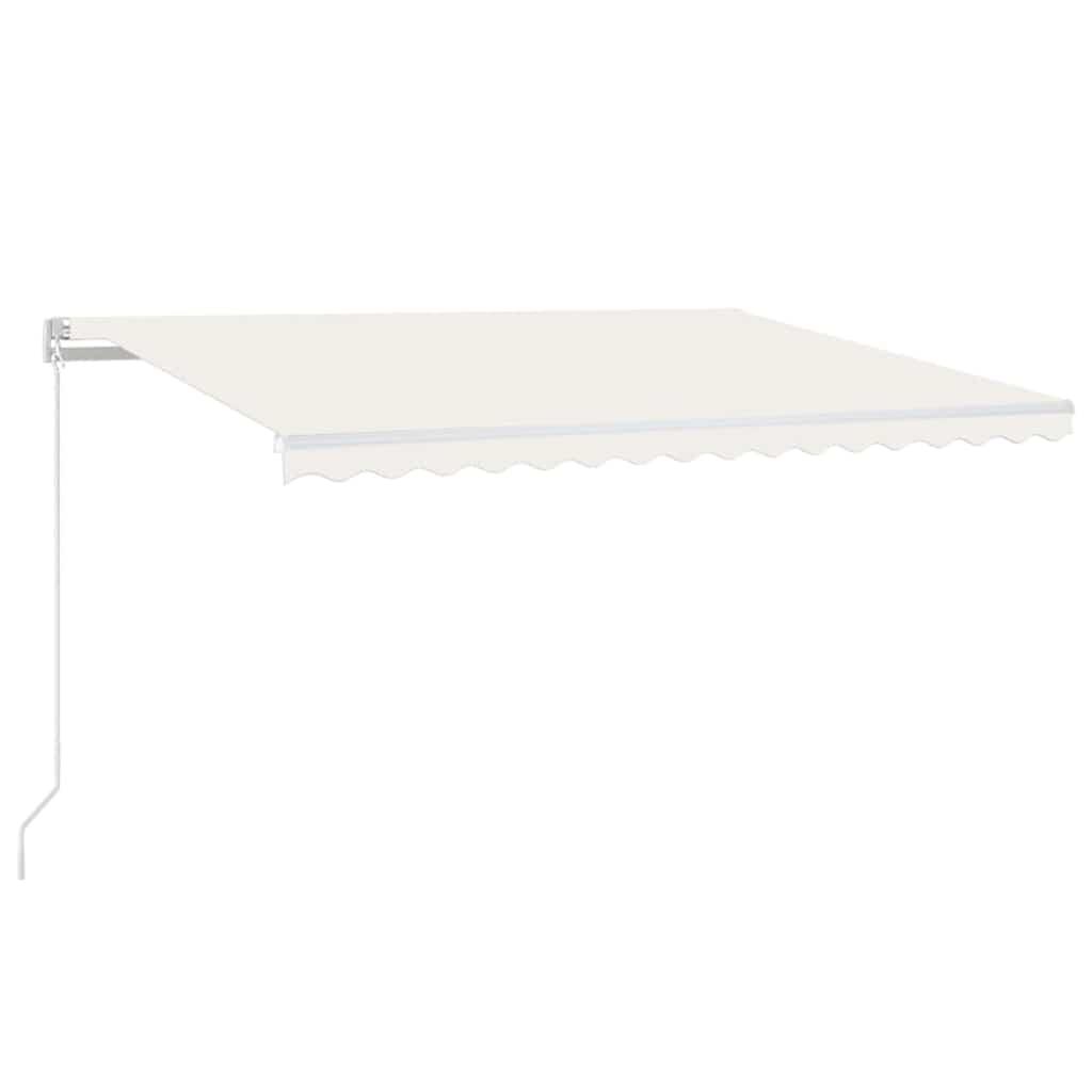 Toldo retráctil Amarillo y Naranja 400 x 350 cm Tela y Aluminio