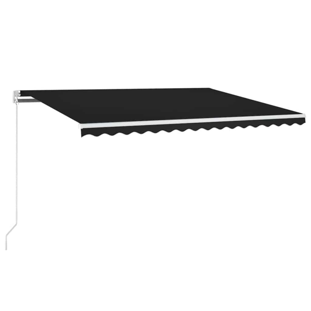 Toldo retráctil Amarillo y Naranja 400 x 350 cm Tela y Aluminio