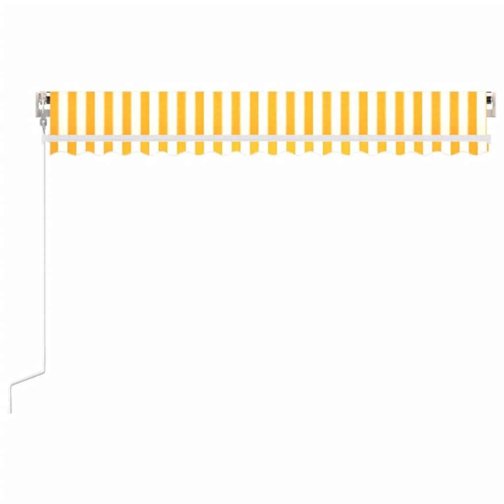 Toldo retráctil automático gris antracita y blanco 500x350 cm