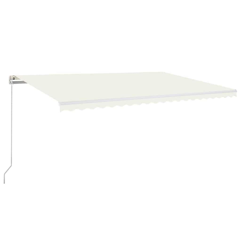 Toldo retráctil Azul y Blanco 400 x 350 cm Poliéster y Aluminio