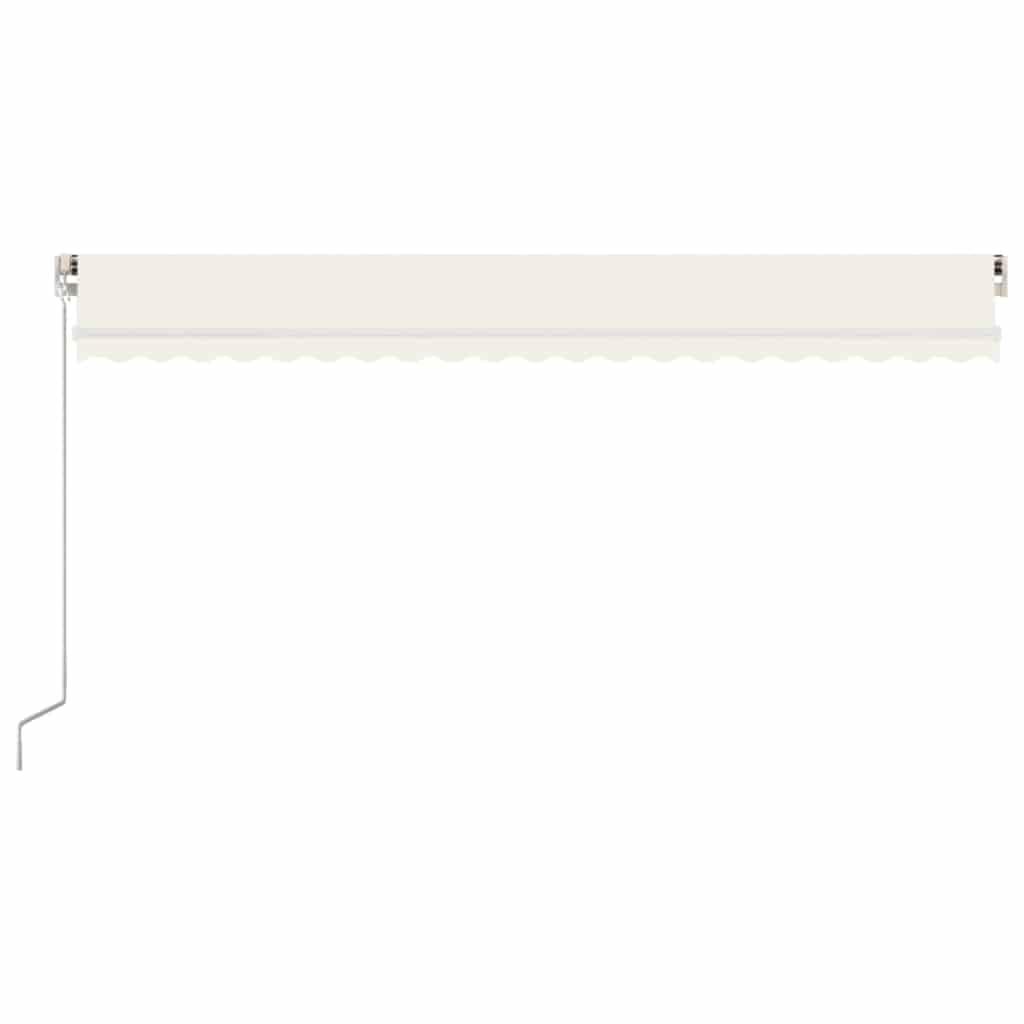 Toldo retráctil Azul y Blanco 400 x 350 cm Poliéster y Aluminio