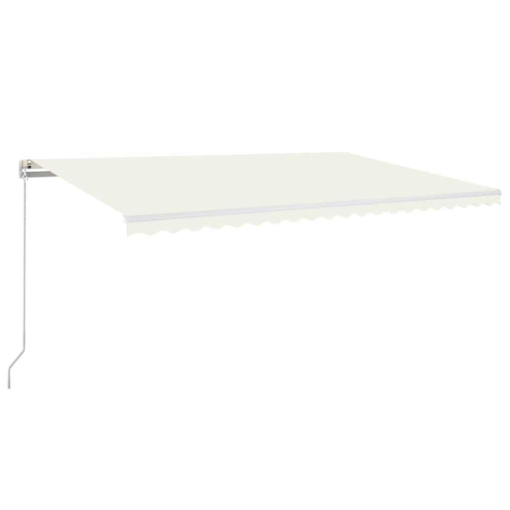 Toldo retráctil Amarillo y Naranja 400 x 350 cm Tela y Aluminio