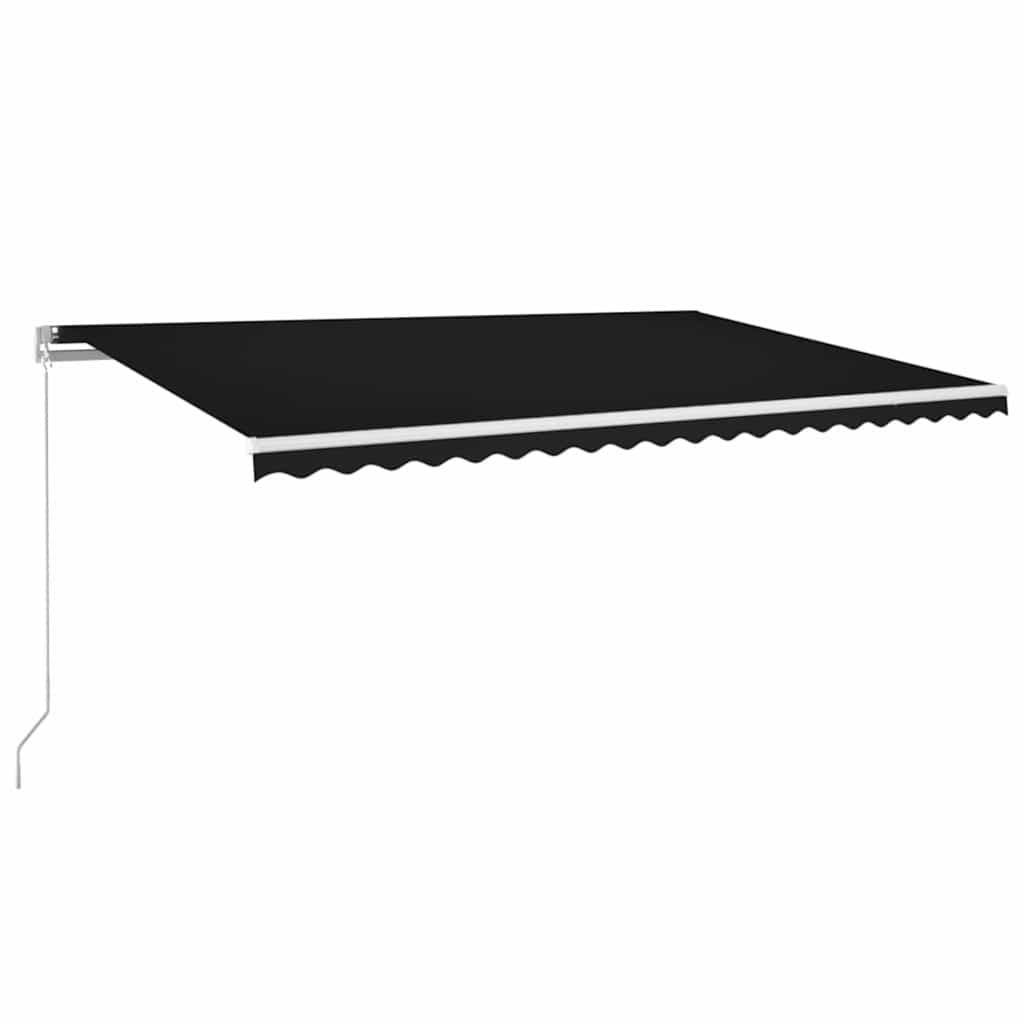 Toldo retráctil Amarillo y Naranja 400 x 350 cm Tela y Aluminio