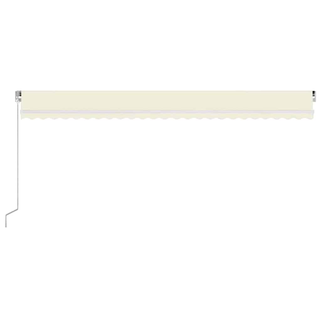 Toldo retráctil Amarillo y Naranja 400 x 350 cm Tela y Aluminio