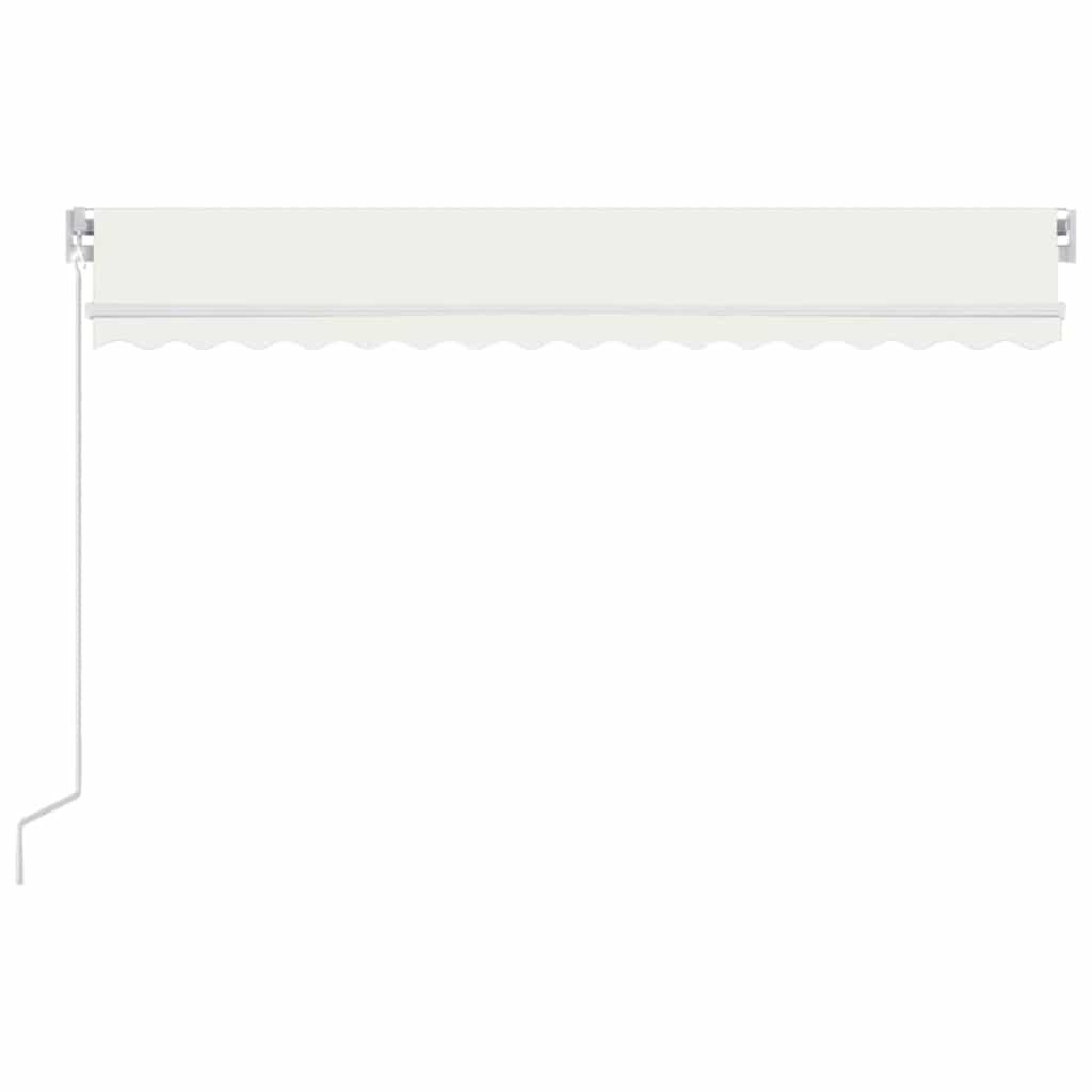 Toldo manual retráctil con LED amarillo y blanco 450x350 cm