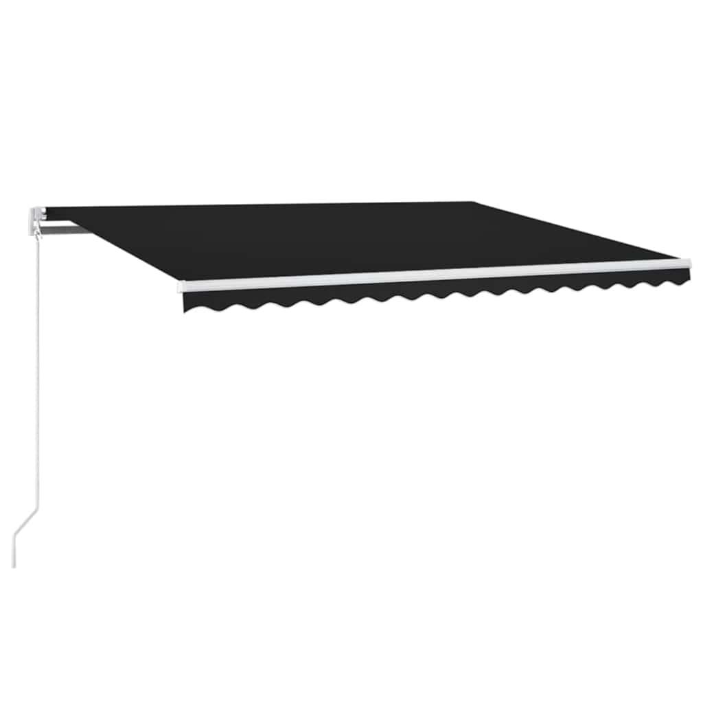 Toldo retráctil Amarillo y Naranja 400 x 350 cm Tela y Aluminio