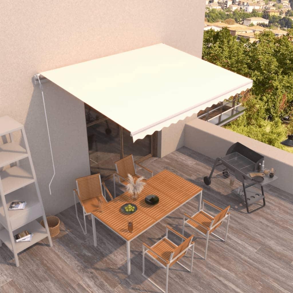 Toldo retráctil automático gris antracita y blanco 400x300 cm