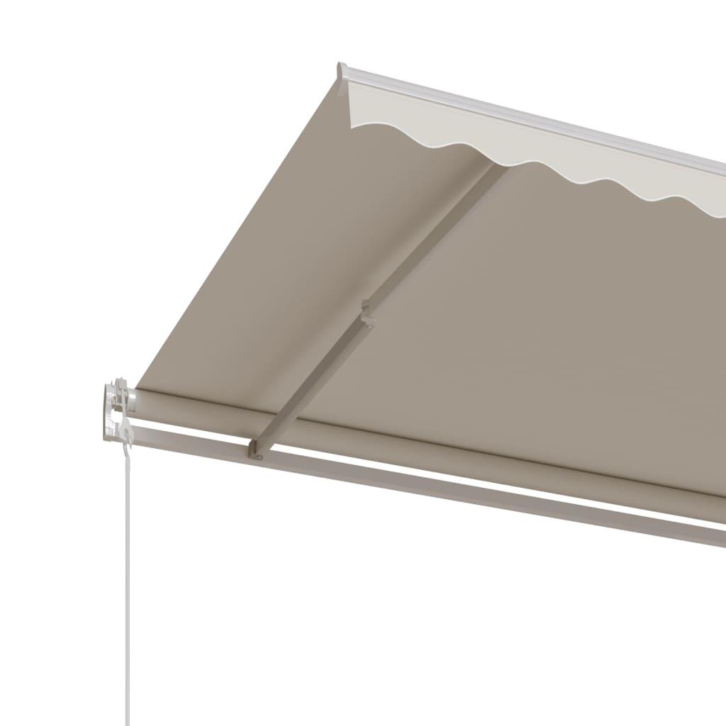 Toldo retráctil automático gris antracita y blanco 400x300 cm