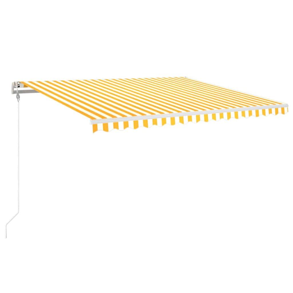 Toldo retráctil automático gris antracita y blanco 400x300 cm