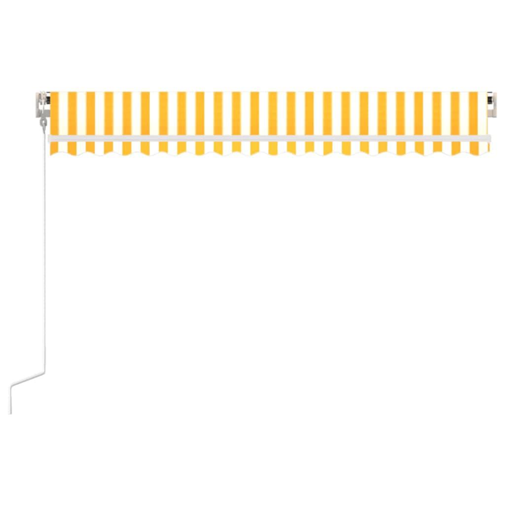 Toldo retráctil automático gris antracita y blanco 400x300 cm