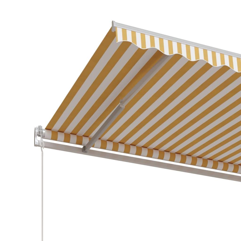 Toldo retráctil automático gris antracita y blanco 400x300 cm