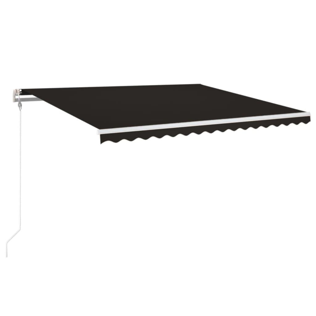 Toldo retráctil automático gris antracita y blanco 400x300 cm