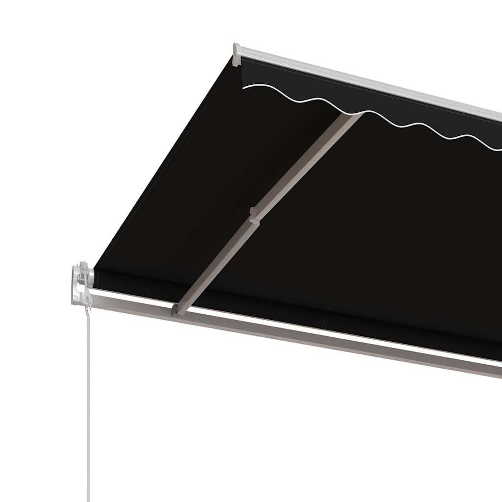 Toldo retráctil automático gris antracita y blanco 400x300 cm