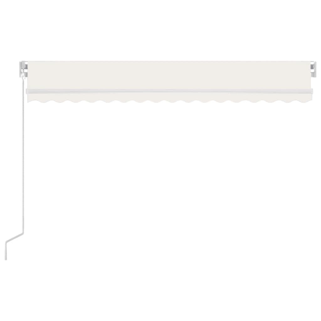 Toldo manual retráctil amarillo y blanco 300x250 cm