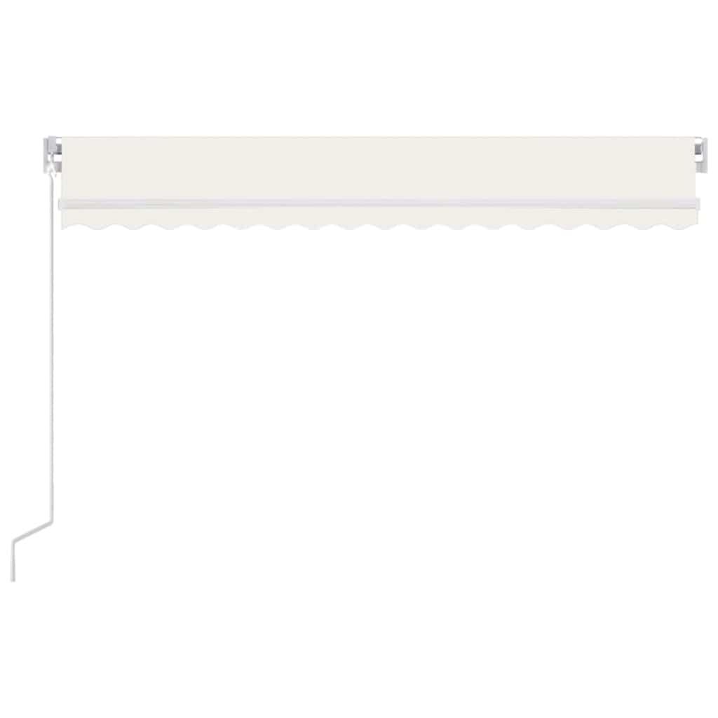 Toldo retráctil Azul y Blanco 400 x 350 cm Poliéster y Aluminio