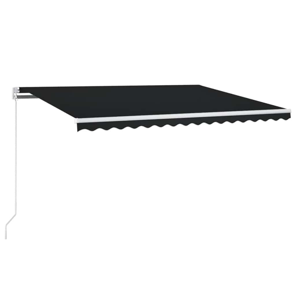 Toldo manual retráctil amarillo y blanco 300x250 cm