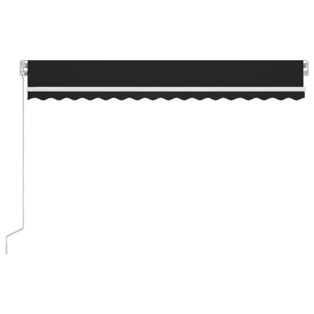 Toldo manual retráctil amarillo y blanco 300x250 cm